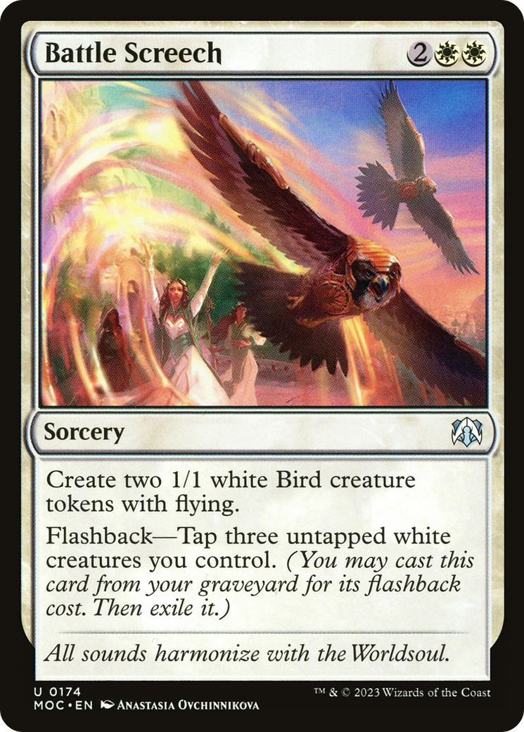 Battle Screech (MOC-174) - March of the Machine Commander - Premium MTG Single from Wizards of the Coast - Just $0.08! Shop now at Game Crave Tournament Store