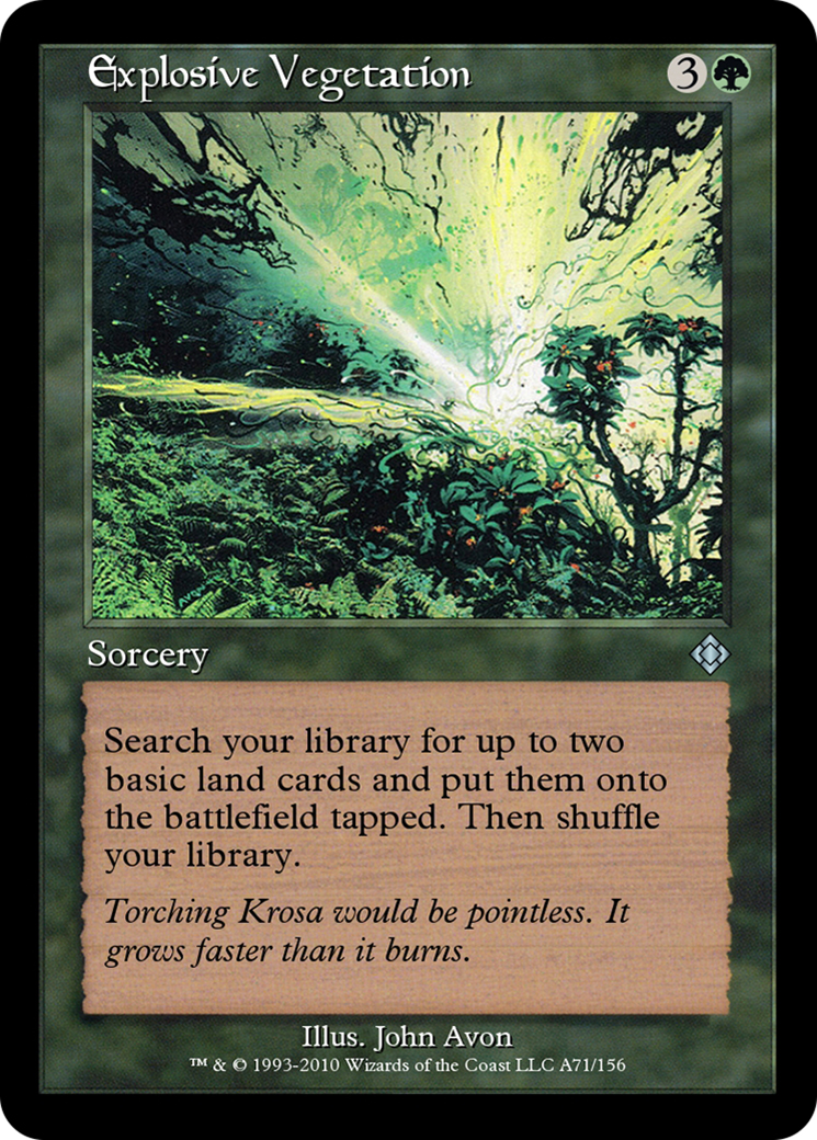Explosive Vegetation (TD0-A71) - Magic Online Theme Decks - Premium MTG Single from Wizards of the Coast - Just $0! Shop now at Game Crave Tournament Store