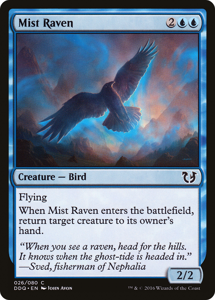 Mist Raven (DDQ-026) - Duel Decks: Blessed vs. Cursed - Premium MTG Single from Wizards of the Coast - Just $0.25! Shop now at Game Crave Tournament Store
