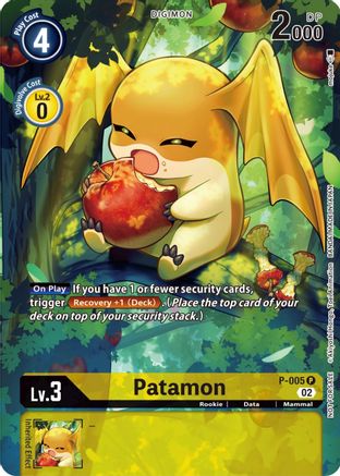 Patamon (Digimon Illustration Competition Pack) (P-005) - Dimensional Phase - Premium Digimon Single from Bandai - Just $0.25! Shop now at Game Crave Tournament Store