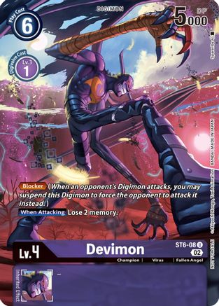 Devimon (Digimon Illustration Competition Pack) (ST6-08) - Dimensional Phase - Premium Digimon Single from Bandai - Just $0.25! Shop now at Game Crave Tournament Store
