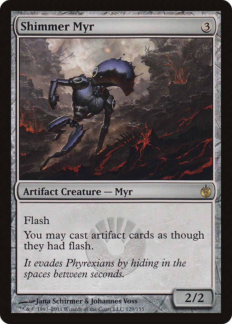 Shimmer Myr (MBS-129) - Mirrodin Besieged Foil - Premium MTG Single from Wizards of the Coast - Just $10.38! Shop now at Game Crave Tournament Store