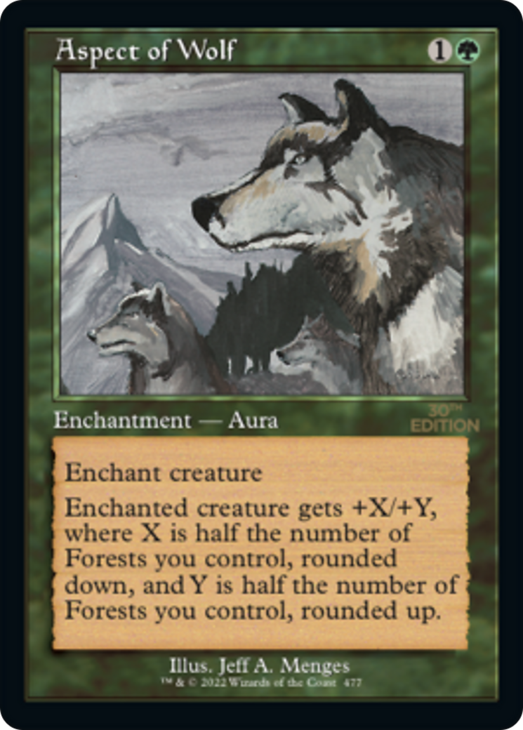 Aspect of Wolf (30A-477) - 30th Anniversary Edition - Premium MTG Single from Wizards of the Coast - Just $19.20! Shop now at Game Crave Tournament Store