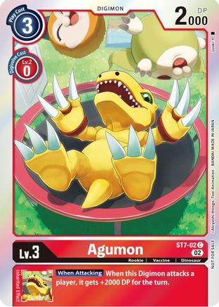 Agumon (Official Tournament Pack Vol.8) (ST7-02) - Starter Deck 07: Gallantmon Foil - Premium Digimon Single from Bandai - Just $0.25! Shop now at Game Crave Tournament Store