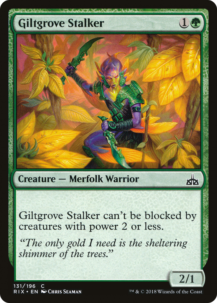 Giltgrove Stalker (RIX-131) - Rivals of Ixalan Foil - Premium MTG Single from Wizards of the Coast - Just $0.08! Shop now at Game Crave Tournament Store