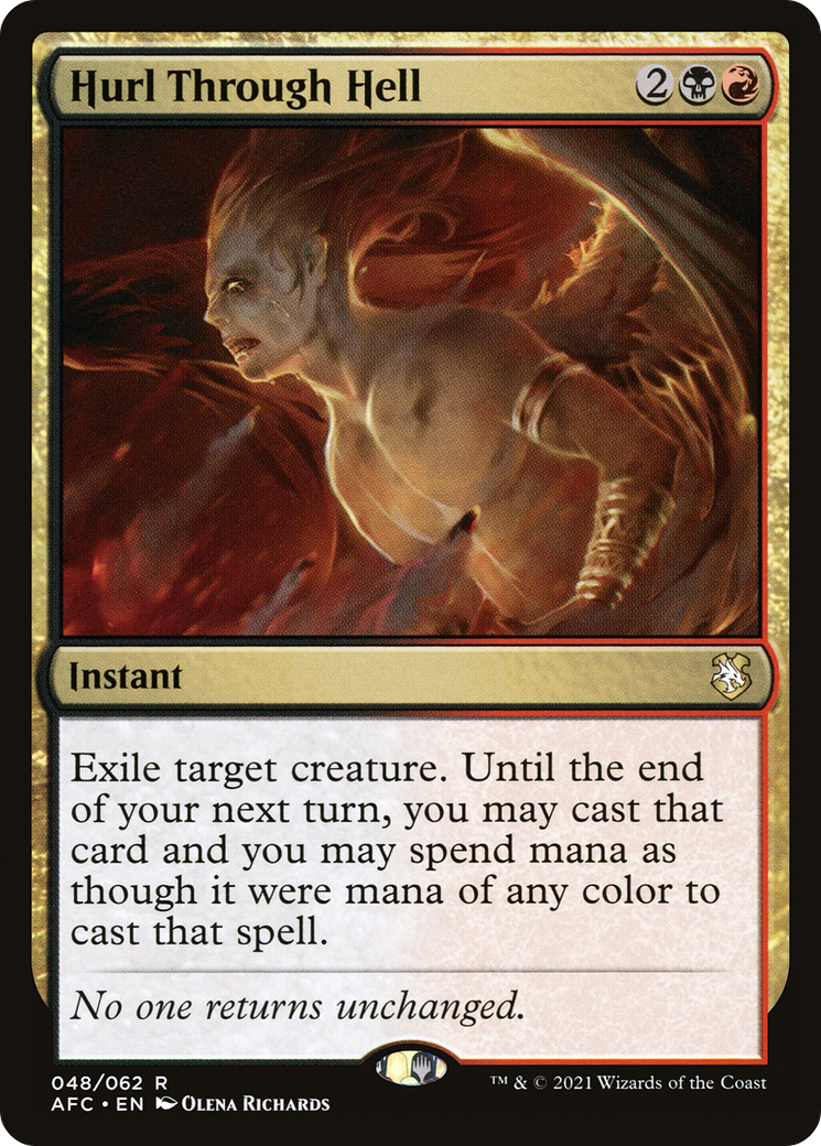 Hurl Through Hell (AFC-048) - Forgotten Realms Commander - Premium MTG Single from Wizards of the Coast - Just $0.71! Shop now at Game Crave Tournament Store
