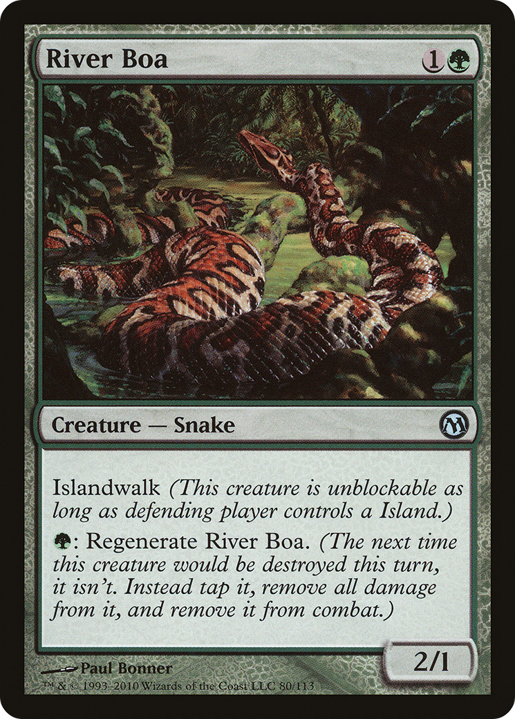 River Boa (DPA-080) - Duels of the Planeswalkers - Premium MTG Single from Wizards of the Coast - Just $0.08! Shop now at Game Crave Tournament Store