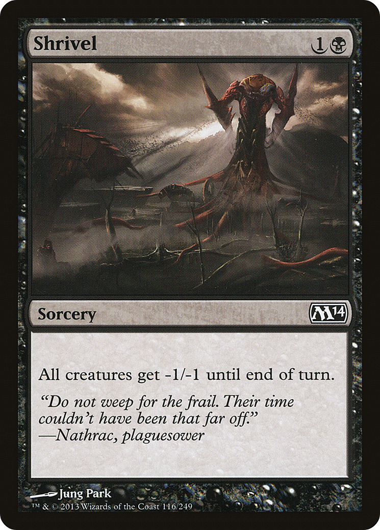 Shrivel (M14-116) - Magic 2014 Foil - Premium MTG Single from Wizards of the Coast - Just $0.08! Shop now at Game Crave Tournament Store