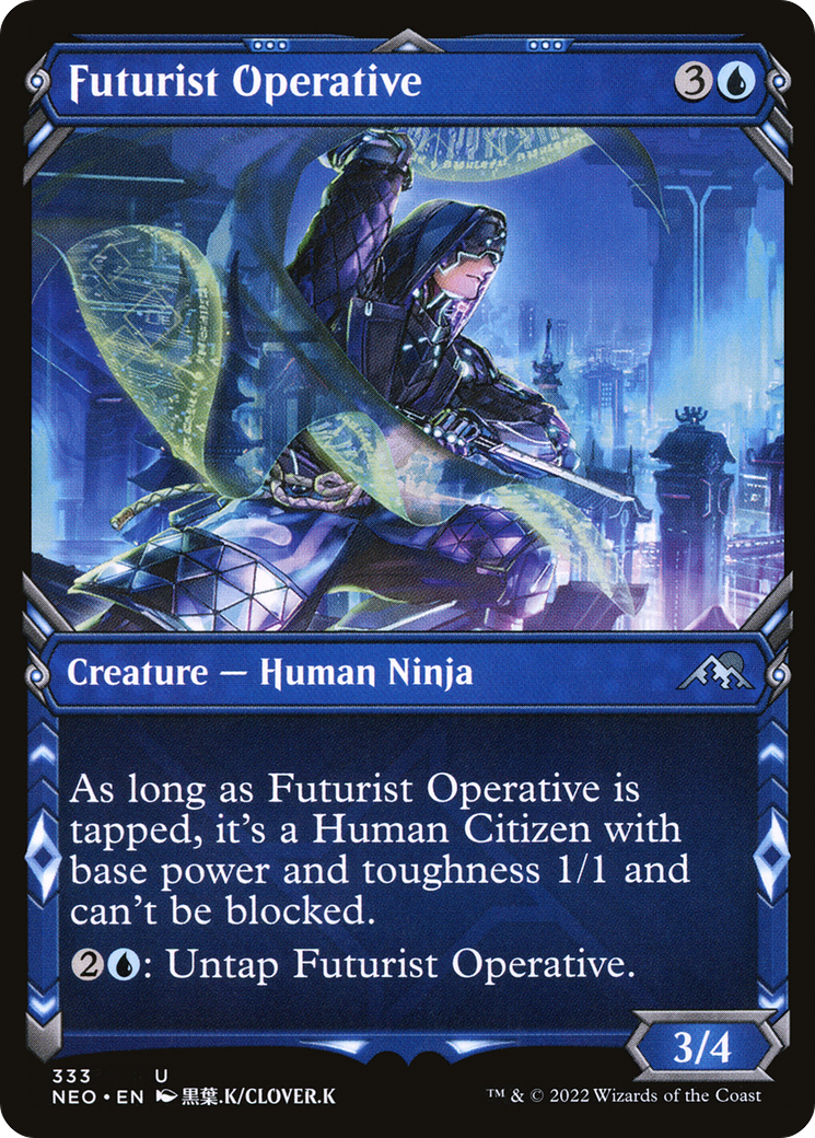 Futurist Operative (NEO-333) - Kamigawa: Neon Dynasty: (Showcase) - Premium MTG Single from Wizards of the Coast - Just $0.08! Shop now at Game Crave Tournament Store