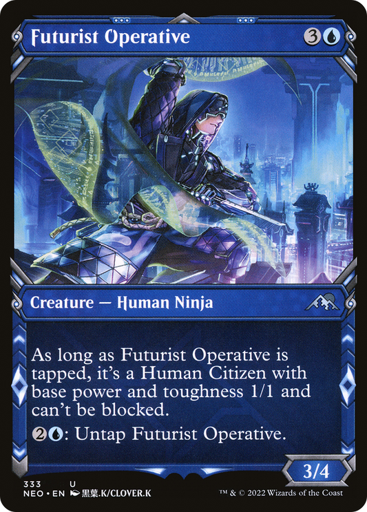 Futurist Operative (NEO-333) - Kamigawa: Neon Dynasty: (Showcase) - Premium MTG Single from Wizards of the Coast - Just $0.08! Shop now at Game Crave Tournament Store
