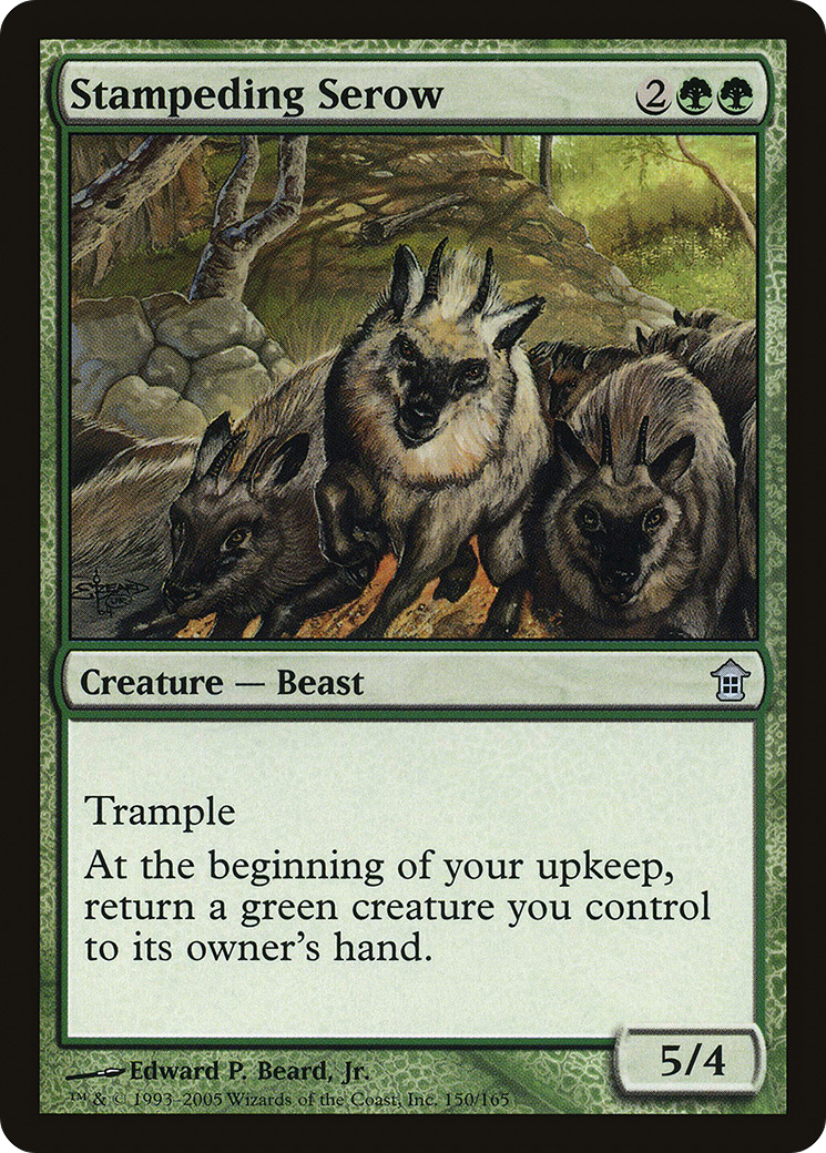 Stampeding Serow (SOK-150) - Saviors of Kamigawa - Premium MTG Single from Wizards of the Coast - Just $0.25! Shop now at Game Crave Tournament Store
