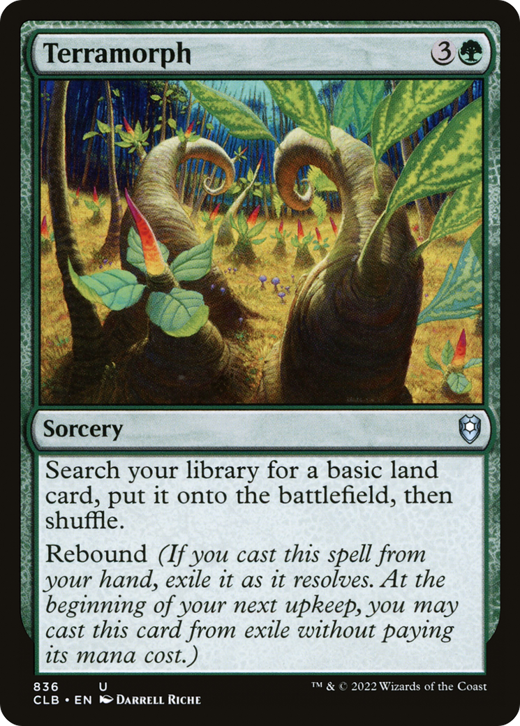Terramorph (CLB-836) - Commander Legends: Battle for Baldur's Gate - Premium MTG Single from Wizards of the Coast - Just $0.08! Shop now at Game Crave Tournament Store