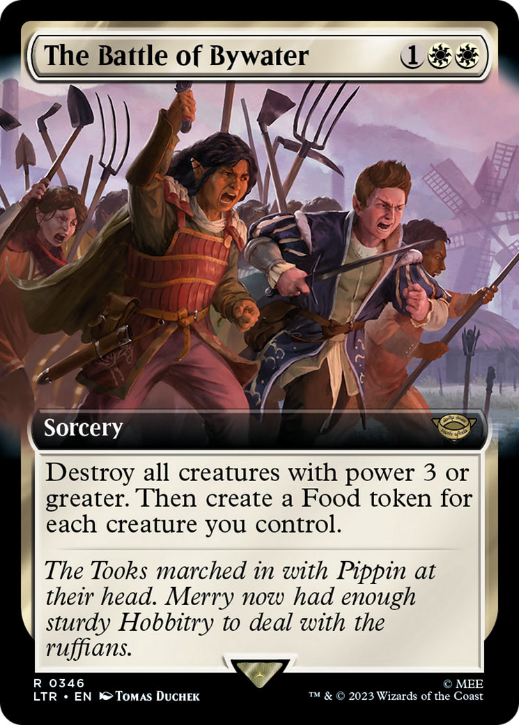 The Battle of Bywater (LTR-346) - The Lord of the Rings: Tales of Middle-earth: (Extended Art) - Premium MTG Single from Wizards of the Coast - Just $0.72! Shop now at Game Crave Tournament Store