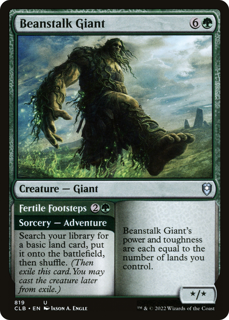 Beanstalk Giant // Fertile Footsteps (CLB-819) - Commander Legends: Battle for Baldur's Gate - Premium MTG Single from Wizards of the Coast - Just $0.08! Shop now at Game Crave Tournament Store
