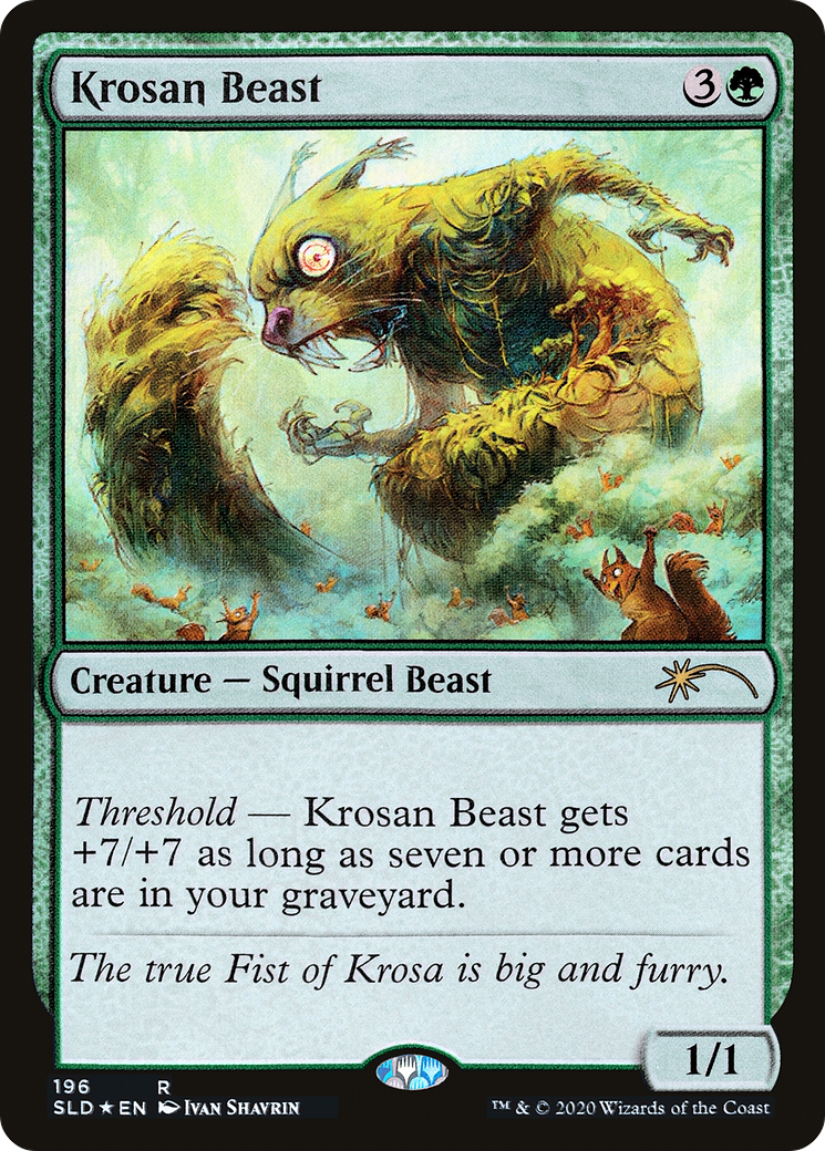 Krosan Beast (SLD-196) - Secret Lair Drop Foil - Premium MTG Single from Wizards of the Coast - Just $2.05! Shop now at Game Crave Tournament Store
