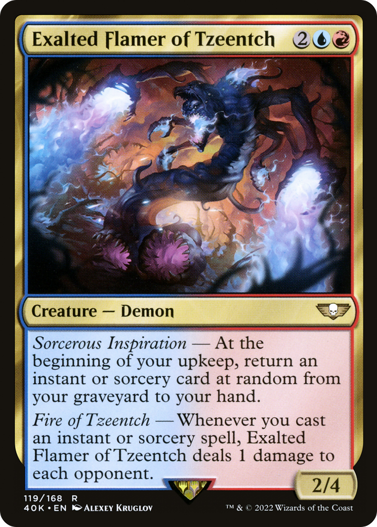 Exalted Flamer of Tzeentch (40K-119) - Warhammer 40,000 Commander - Premium MTG Single from Wizards of the Coast - Just $18.59! Shop now at Game Crave Tournament Store
