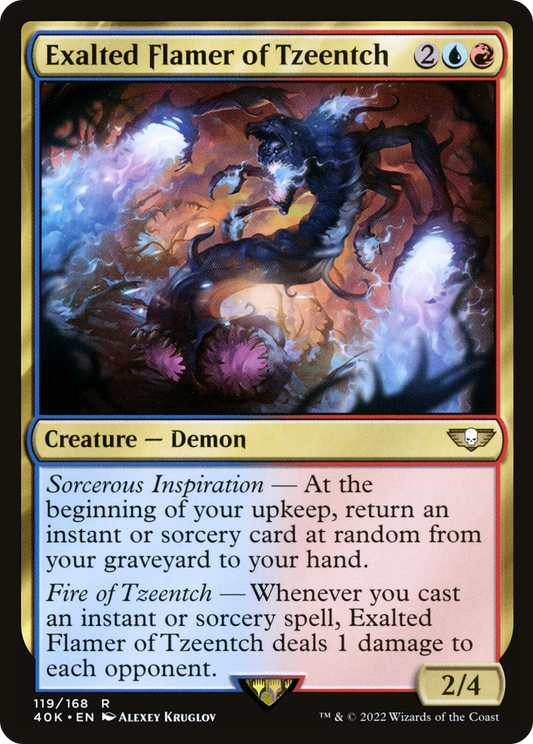 Exalted Flamer of Tzeentch (40K-119) - Warhammer 40,000 Commander - Premium MTG Single from Wizards of the Coast - Just $18.59! Shop now at Game Crave Tournament Store