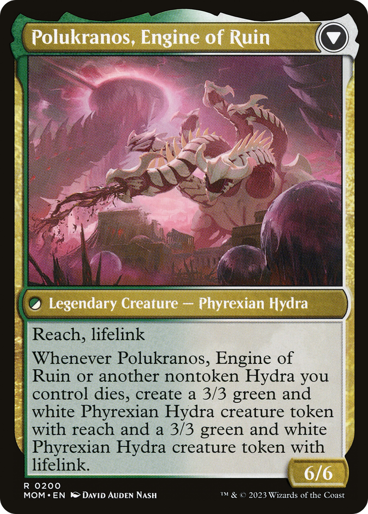 Polukranos Reborn // Polukranos, Engine of Ruin (MOM-200) - March of the Machine Foil - Premium MTG Single from Wizards of the Coast - Just $0.11! Shop now at Game Crave Tournament Store
