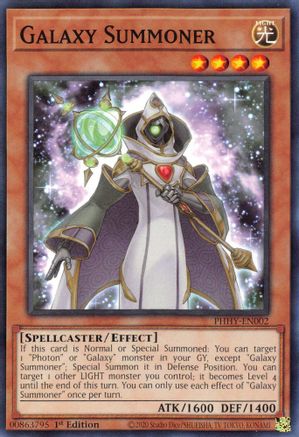Galaxy Summoner (PHHY-EN002) - Photon Hypernova 1st Edition - Premium Yugioh Single from Konami - Just $0.25! Shop now at Game Crave Tournament Store