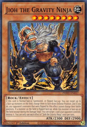 Jioh the Gravity Ninja (PHHY-EN017) - Photon Hypernova 1st Edition - Premium Yugioh Single from Konami - Just $0.08! Shop now at Game Crave Tournament Store
