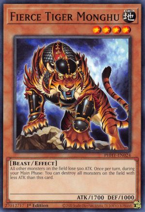 Fierce Tiger Monghu (PHHY-EN024) - Photon Hypernova 1st Edition - Premium Yugioh Single from Konami - Just $0.25! Shop now at Game Crave Tournament Store