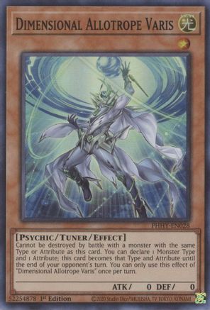 Dimensional Allotrope Varis (PHHY-EN028) - Photon Hypernova 1st Edition - Premium Yugioh Single from Konami - Just $0.25! Shop now at Game Crave Tournament Store
