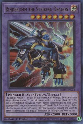 Rindbrumm the Striking Dragon (PHHY-EN034) - Photon Hypernova 1st Edition - Premium Yugioh Single from Konami - Just $1.28! Shop now at Game Crave Tournament Store
