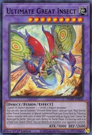 Ultimate Great Insect (PHHY-EN035) - Photon Hypernova 1st Edition - Premium Yugioh Single from Konami - Just $0.25! Shop now at Game Crave Tournament Store