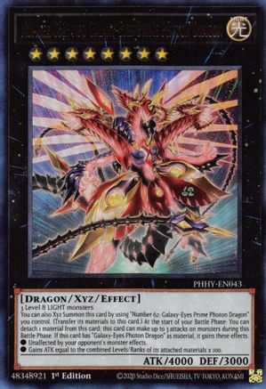 Number C62: Neo Galaxy-Eyes Prime Photon Dragon (PHHY-EN043) - Photon Hypernova 1st Edition - Premium Yugioh Single from Konami - Just $1.98! Shop now at Game Crave Tournament Store