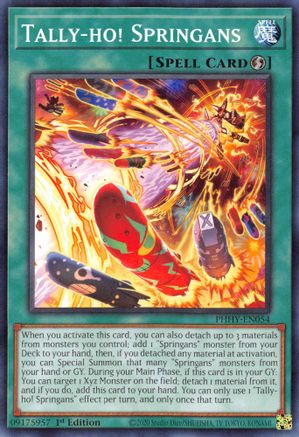 Tally-ho! Springans (PHHY-EN054) - Photon Hypernova 1st Edition - Premium Yugioh Single from Konami - Just $0.25! Shop now at Game Crave Tournament Store