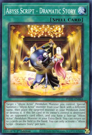 Abyss Script - Dramatic Story (PHHY-EN064) - Photon Hypernova 1st Edition - Premium Yugioh Single from Konami - Just $0.25! Shop now at Game Crave Tournament Store