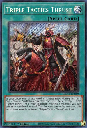 Triple Tactics Thrust (PHHY-EN069) - Photon Hypernova 1st Edition - Premium Yugioh Single from Konami - Just $15.90! Shop now at Game Crave Tournament Store
