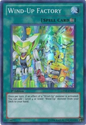 Wind-Up Factory (GENF-EN054) - Generation Force Unlimited - Premium Yugioh Single from Konami - Just $3.98! Shop now at Game Crave Tournament Store