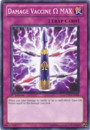 Damage Vaccine Omega MAX (GENF-EN066) - Generation Force 1st Edition - Premium Yugioh Single from Konami - Just $0.25! Shop now at Game Crave Tournament Store