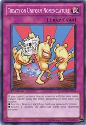 Treaty on Uniform Nomenclature (GENF-EN073) - Generation Force 1st Edition - Premium Yugioh Single from Konami - Just $0.25! Shop now at Game Crave Tournament Store
