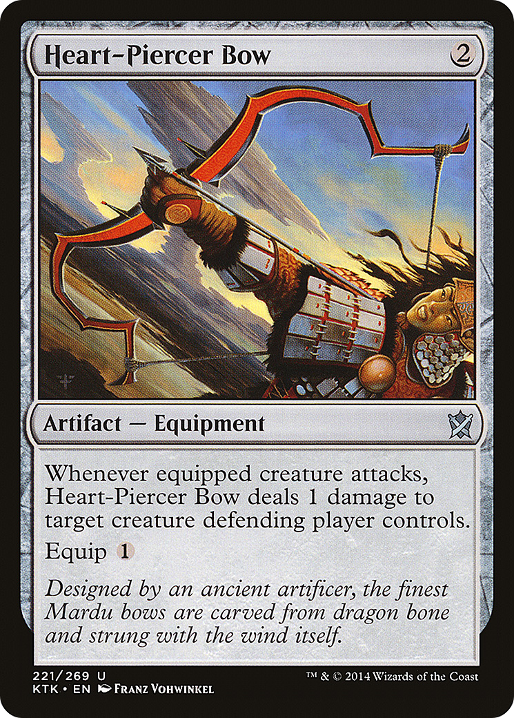 Heart-Piercer Bow (KTK-221) - Khans of Tarkir Foil - Premium MTG Single from Wizards of the Coast - Just $0.25! Shop now at Game Crave Tournament Store