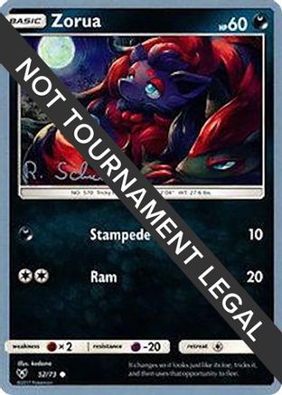 Zorua - 2018 (Robin Schulz) 52 - World Championship Decks - Premium Pokemon Single from Nintendo - Just $0.68! Shop now at Game Crave Tournament Store