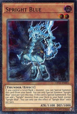 Spright Blue (OP21-EN001) - OTS Tournament Pack 21 Unlimited - Premium Yugioh Single from Konami - Just $9.76! Shop now at Game Crave Tournament Store
