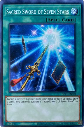 Sacred Sword of Seven Stars (OP21-EN021) - OTS Tournament Pack 21 Unlimited - Premium Yugioh Single from Konami - Just $0.26! Shop now at Game Crave Tournament Store