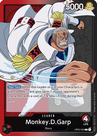 Monkey.D.Garp (002) (OP02-002) - Paramount War - Premium One Piece Single from Bandai - Just $0.25! Shop now at Game Crave Tournament Store