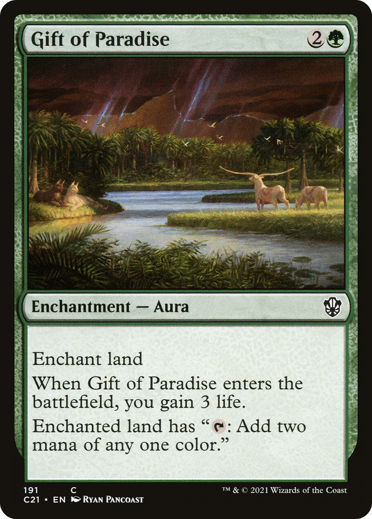 Gift of Paradise (C21-191) - Commander 2021 - Premium MTG Single from Wizards of the Coast - Just $0.08! Shop now at Game Crave Tournament Store