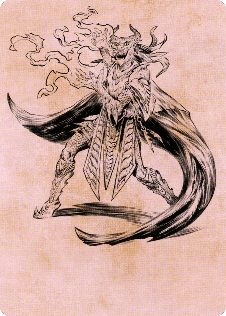Livaan, Cultist of Tiamat // Livaan, Cultist of Tiamat (ACLB-055) - Battle for Baldur's Gate Art Series (Borderless) - Premium MTG Single from Wizards of the Coast - Just $0! Shop now at Game Crave Tournament Store