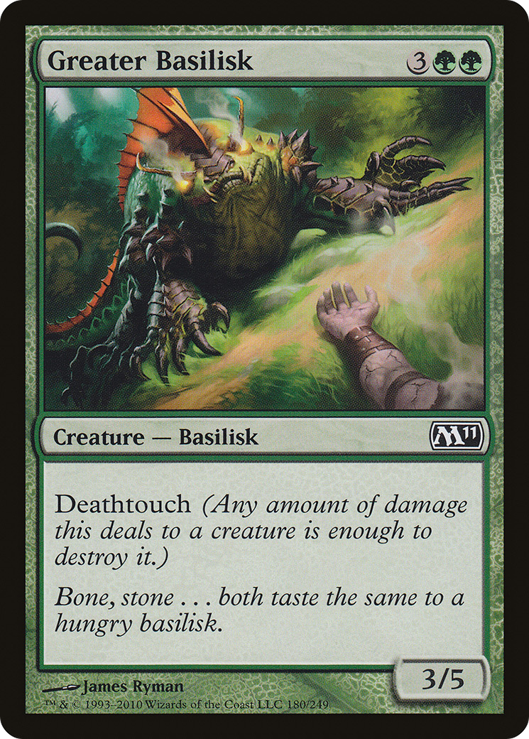 Greater Basilisk (M11-180) - Magic 2011 Foil - Premium MTG Single from Wizards of the Coast - Just $0.08! Shop now at Game Crave Tournament Store