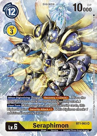 Seraphimon (Alternate Art) (BT1-063) - Dimensional Phase Foil - Premium Digimon Single from Bandai - Just $0.68! Shop now at Game Crave Tournament Store