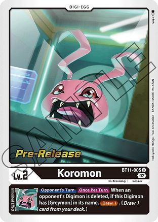Koromon (BT11-005) - Dimensional Phase Pre-Release Cards Foil - Premium Digimon Single from Bandai - Just $0.36! Shop now at Game Crave Tournament Store