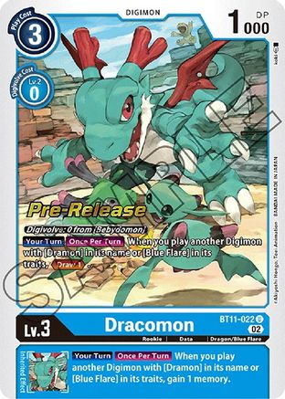 Dracomon (BT11-022) - Dimensional Phase Pre-Release Cards - Premium Digimon Single from Bandai - Just $1.68! Shop now at Game Crave Tournament Store