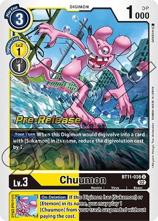Chuumon (BT11-036) - Dimensional Phase Pre-Release Cards Foil - Premium Digimon Single from Bandai - Just $4.72! Shop now at Game Crave Tournament Store