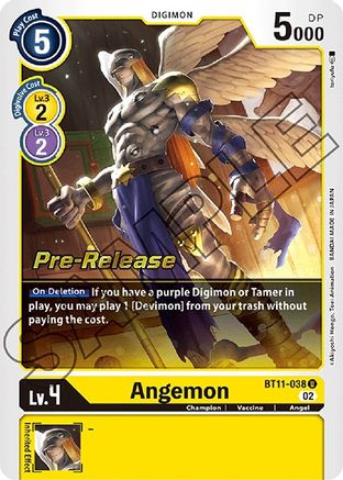 Angemon (BT11-038) - Dimensional Phase Pre-Release Cards Foil - Premium Digimon Single from Bandai - Just $0.99! Shop now at Game Crave Tournament Store