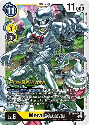 MetalEtemon (BT11-044) - Dimensional Phase Pre-Release Cards Foil - Premium Digimon Single from Bandai - Just $2.61! Shop now at Game Crave Tournament Store