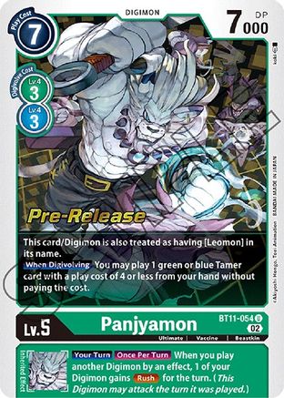 Panjyamon (BT11-054) - Dimensional Phase Pre-Release Cards Foil - Premium Digimon Single from Bandai - Just $2.15! Shop now at Game Crave Tournament Store